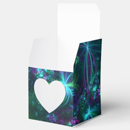 Abstracte Floral Pattern Heart Favor Box Bedankdoosjes (Geopend)