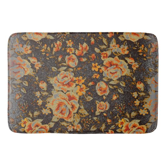 Abstracte Floral penseeltextuur Badmat (Voorkant)