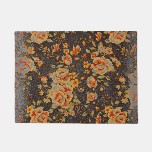 Abstracte Floral penseeltextuur Deurmat (Voorkant)