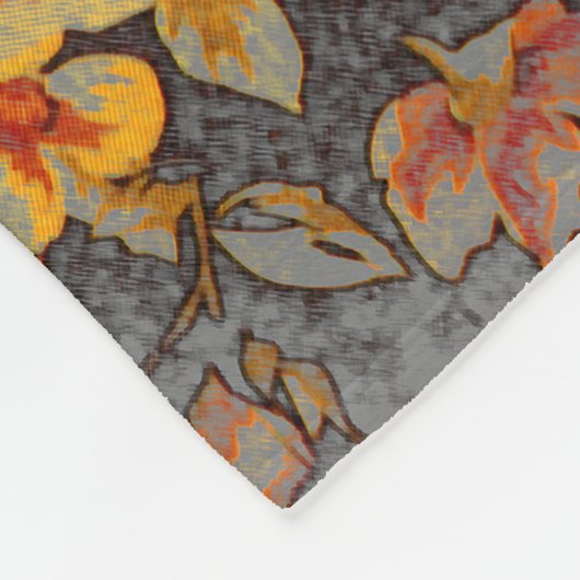 Abstracte Floral penseeltextuur Fleece Deken (Hoek)