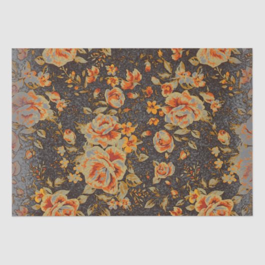 Abstracte Floral penseeltextuur Tissuepapier (Voorkant)