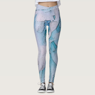 *~* Abstracte Floral Peony Flower Leggings