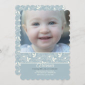 Abstracte Floral Photo Invitation Kaart (Voorkant / Achterkant)