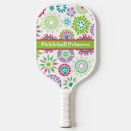 Abstracte Floral Pickleball Princess Paddle (Voorkant)
