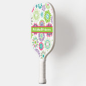 Abstracte Floral Pickleball Princess Paddle (Links)