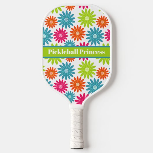 Abstracte Floral Pickleball Princess Pickleball Pa Paddle (Voorkant)