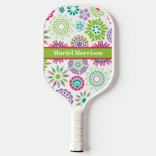Abstracte Floral Pickleball Princess Pickleball Pa Pickleball Paddle (Achterkant)