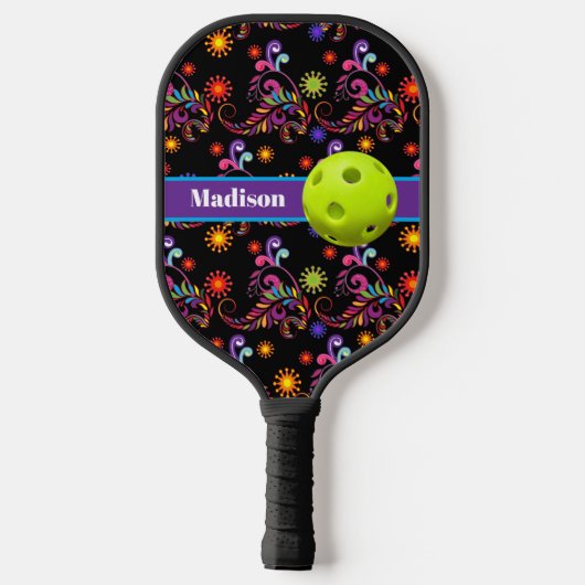 Abstracte Floral Pickleball Princess Pickleball Pa Pickleball Paddle (Achterkant)
