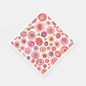Abstracte Floral Pink Servet (Hoek)