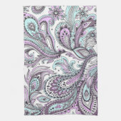 Abstracte Floral Psychedelic | Keukenhanddoek (Verticaal)