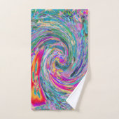 Abstracte Floral Psychedelic Rainbow Waves of Colo Bad Handdoek (Handdoek)