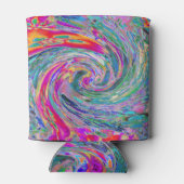 Abstracte Floral Psychedelic Rainbow Waves of Colo Blikjeskoeler (Achterkant)