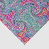 Abstracte Floral Psychedelic Rainbow Waves of Colo Tissuepapier (Detail)
