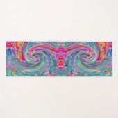 Abstracte Floral Psychedelic Rainbow Waves of Colo Yogamat (Voorkant (horizontaal))