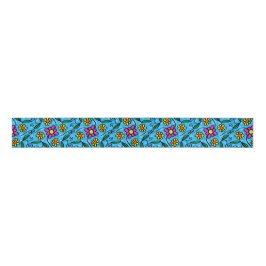 Abstracte Floral Ribbon Grosgrain Lint