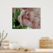 Abstracte Floral - Roze Tulpen 6 Poster (Keuken)