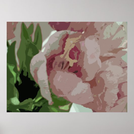 Abstracte Floral - Roze Tulpen 6 Poster (Voorkant)