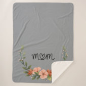 Abstracte Floral Sherpa Fleece Deken (Voorkant)