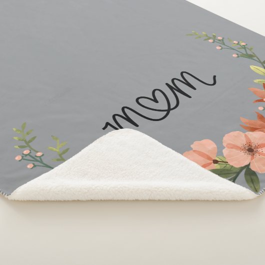 Abstracte Floral Sherpa Fleece Deken (3/4)