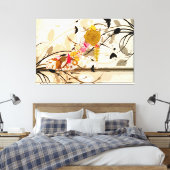 Abstracte Floral Shoe Wrapped Canvas Afdruk (Insitu (Slaapkamer))