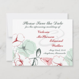 Abstracte Floral slaat de datum op Save The Date