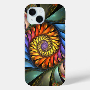 Abstracte Floral Spiral Harmonium iPhone 15 Case