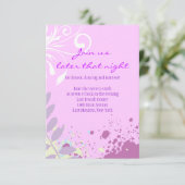 ABSTRACTE FLORAL STAR Bat Mitzvah Reception Kaart (Staand voorkant)