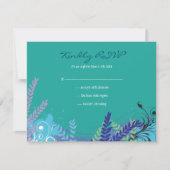 ABSTRACTE FLORAL STAR Bat Mitzvah Reply RSVP Card (Voorkant)