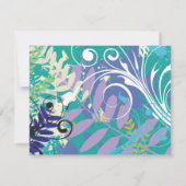 ABSTRACTE FLORAL STAR Bat Mitzvah Reply RSVP Card (Achterkant)