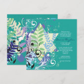 ABSTRACTE FLORAL STAR Bat Mitzvah Uitnodiging (Voorkant / Achterkant)