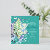 ABSTRACTE FLORAL STAR Bat Mitzvah Uitnodiging (Staand voorkant)