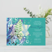 ABSTRACTE FLORAL STAR-in aqua Kaart (Staand voorkant)