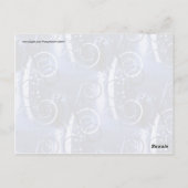 Abstracte Floral Swirl Indigo Blue Girly Gifts Briefkaart (Achterkant)