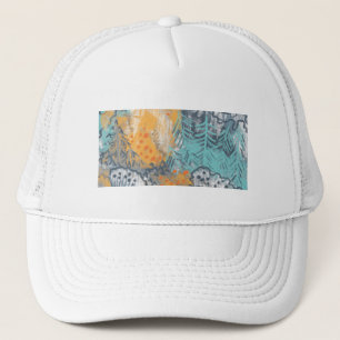 abstracte floral Trucker Hat Pet
