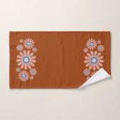 Abstracte Floral van Cream en Terracotta Bad Handdoek (Handdoek)