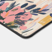 Abstracte Floral Vase Art Design in Warme Pastels Bureaumat (Hoek)