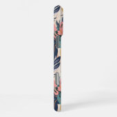 Abstracte Floral Vase Art Design in Warme Pastels iPhone Hoesje (Rechterkant)