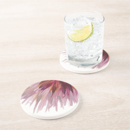 Abstracte Floral Waterverf handbeschilderd Zandsteen Onderzetter