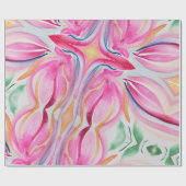 Abstracte Floral Waterverf schilderen Cadeaupapier (Vlak)