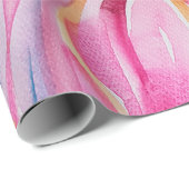 Abstracte Floral Waterverf schilderen Cadeaupapier (Rol Hoek)