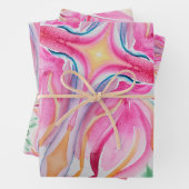 Abstracte Floral Waterverf schilderen Inpakpapier Vel (In situ)