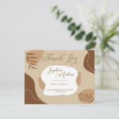 Abstracte Floral Weddenschap Hartelijk dank Bedankkaart (Staand voorkant)