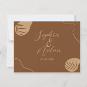 Abstracte Floral Weddenschap Hartelijk dank Bedankkaart (Achterkant)