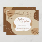 Abstracte Floral Weddenschap Hartelijk dank Bedankkaart (Voorkant / Achterkant)