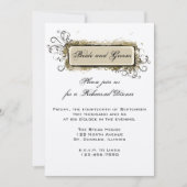 Abstracte Floral Wedding Rehearsal Dinner Invite Kaart (Voorkant)