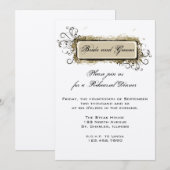 Abstracte Floral Wedding Rehearsal Dinner Invite Kaart (Voorkant / Achterkant)