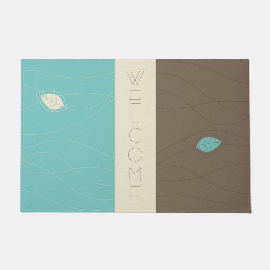 Abstracte Floral Welcome Floormat Deurmat (Voorkant)