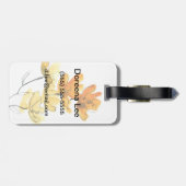 Abstracte florale achtergrond bagagelabel (Achterkant horizontaal)