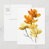 Abstracte florale achtergrond briefkaart (Voorkant / Achterkant)