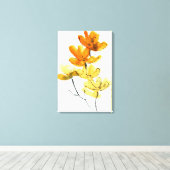 Abstracte florale achtergrond canvas afdruk (Insitu (Houten vloer))